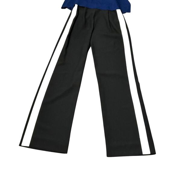 NWT Diane von Furstenberg Jumpsuit - Size 0 - Black/Navy - Strapless, Wide Leg - Picture 6 of 12